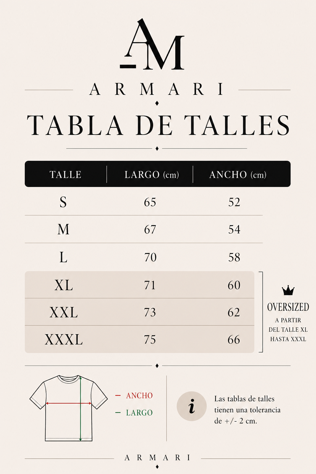 Tabla de talles